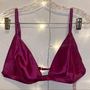 Victoria’s Secret Fuchsia Satin Bralette